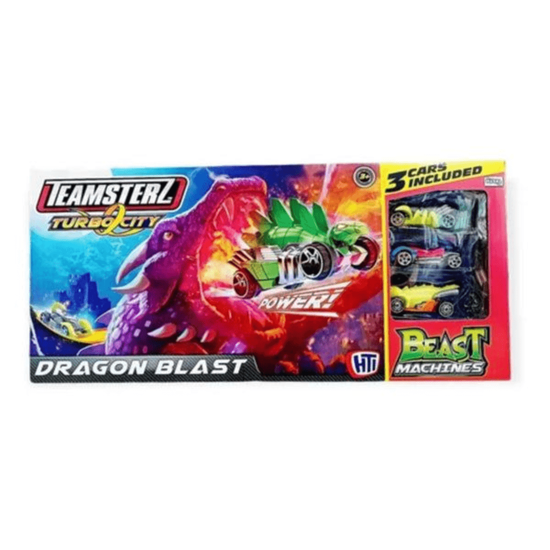 Picture of Teamsterz Turbo City Dragon Blast Beast Machines Set (Includes 3 Cars)