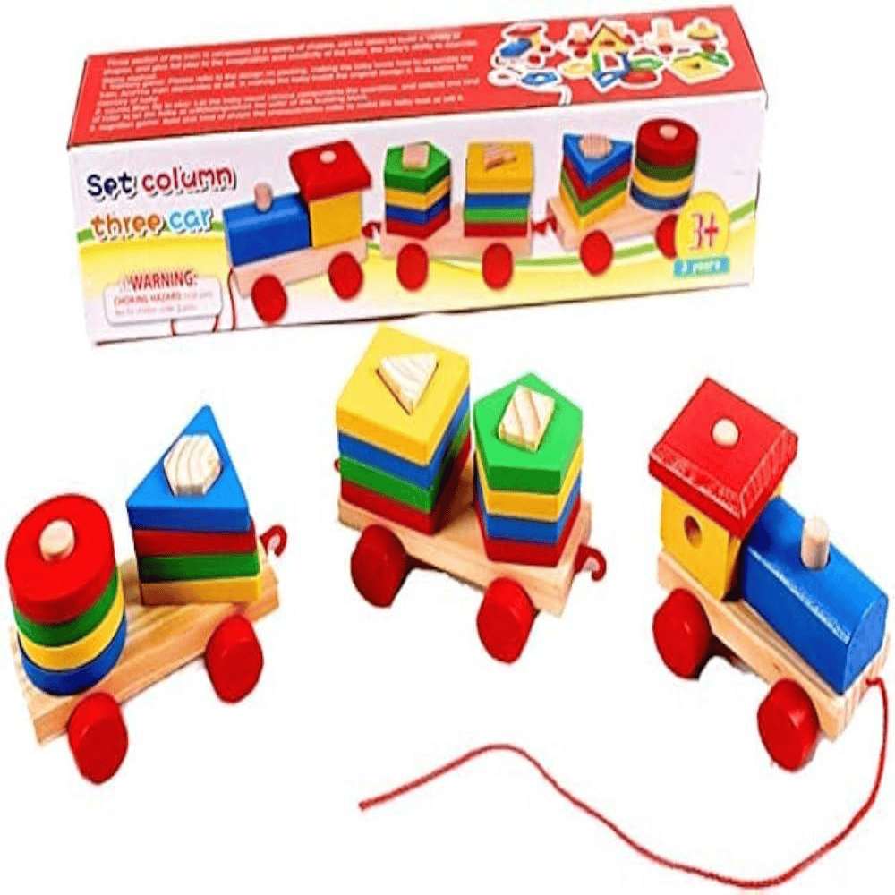 Toy. Wooden Didactic Train