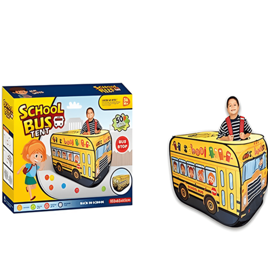 Picture of School bus tent with 50 balls