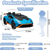 Picture of 24V Kids Ride on Car, Compatible for Lamborghini Electric Car, 4 Wheels Sports Car Toys with LED Headlights, Remote Control